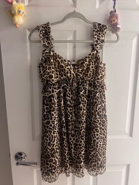 American Eagle Leopard Print babydoll dress